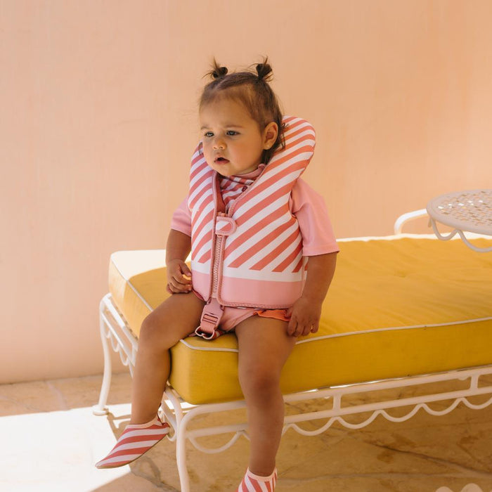 Colete de Aprendizagem Monnëka Stripes Bloom & Blush 1-2 Anos