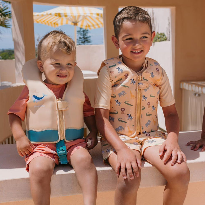 Colete de Aprendizagem Monnëka Whale Teal 2-3 Anos