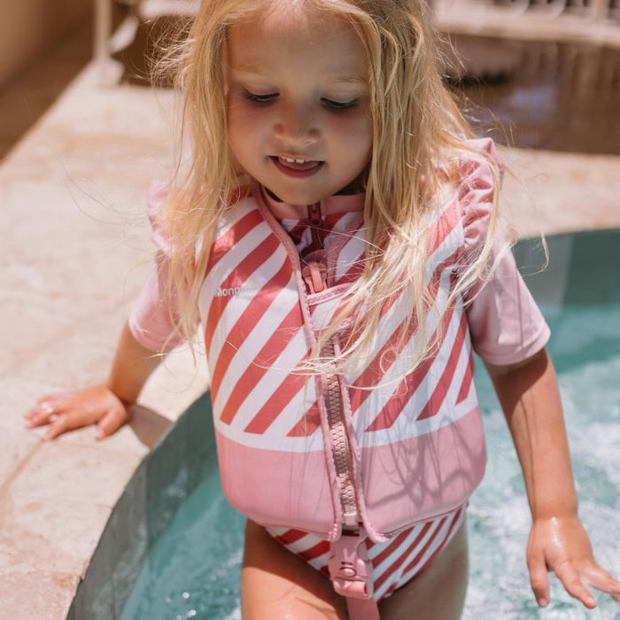 Colete de Aprendizagem Monnëka Stripes Bloom & Blush 2-3 Anos