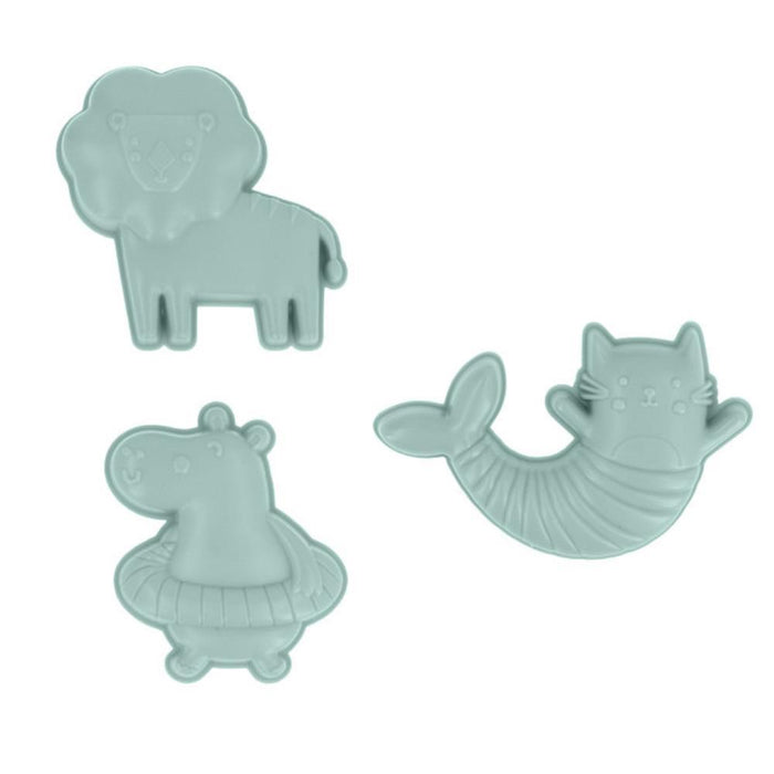 Conjunto de Praia Monnëka Whale Teal 9 Peças