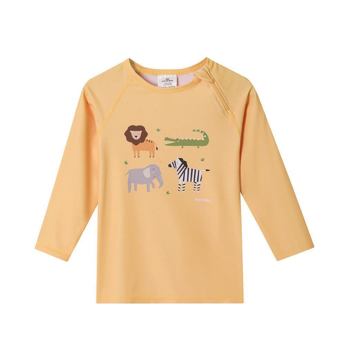 Camisola de Praia de Manga Comprida UPF50+ Monnëka Wild Animals 1-2 Anos