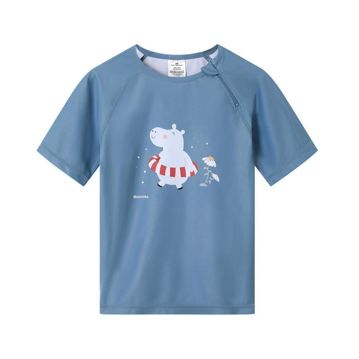 Camisola de Praia de Manga Curta UPF50+ Monnëka Hippos 1-2 Anos