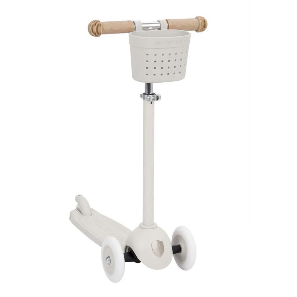 Trotinete Banwood Eco com Cesta Pin&Ride Ivory