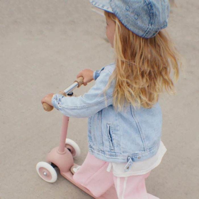 Trotinete Banwood Eco com Cesta Pin&Ride Faded Pink