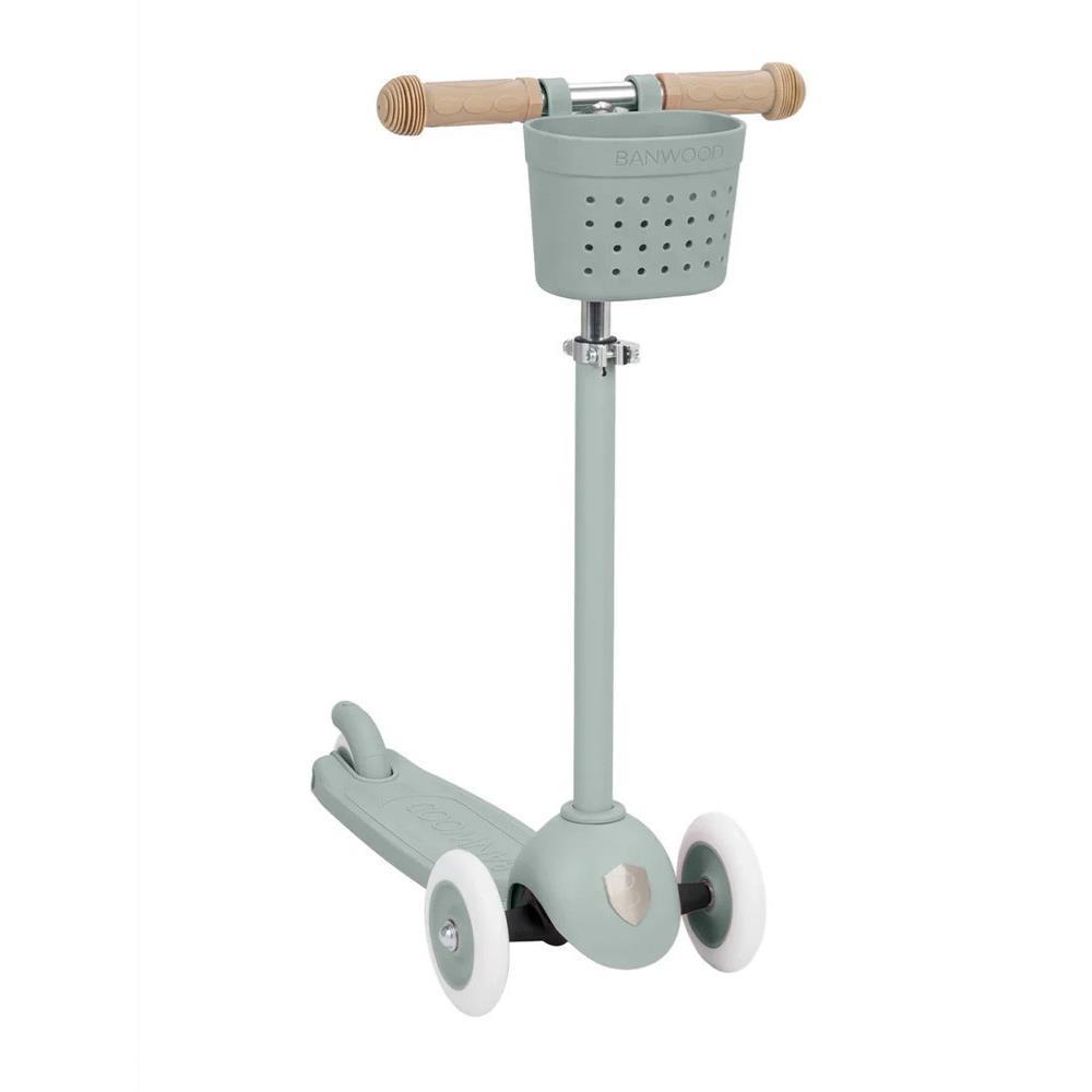 Banwood Eco Scooter with Pin&Ride Basket Clay