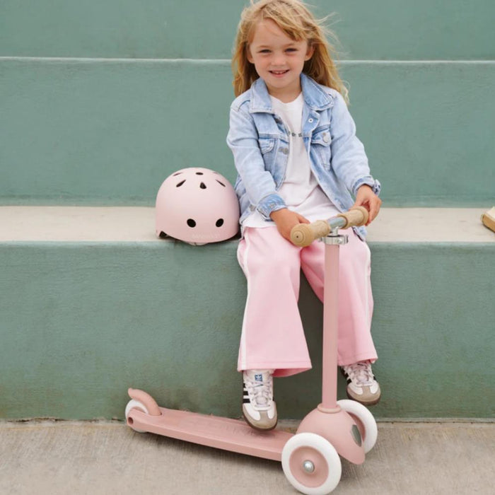 Trotinete Banwood Eco com Cesta Pin&Ride Dusty Rose