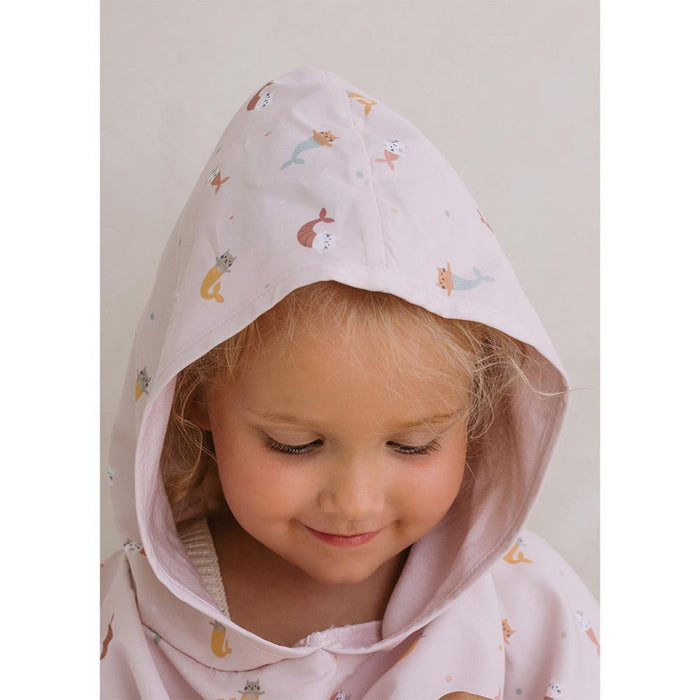 Toalha Poncho Monnëka Mermaid Cats Tamanho S 1-3 Anos