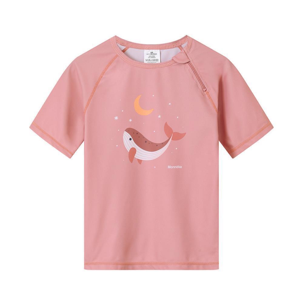 Monnëka Whale Pink UPF50+ Beach T-Shirt 6-12m