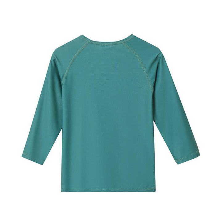 Camisola de Praia de Manga Comprida UPF50+ Monnëka Whale Teal 1-2 Anos