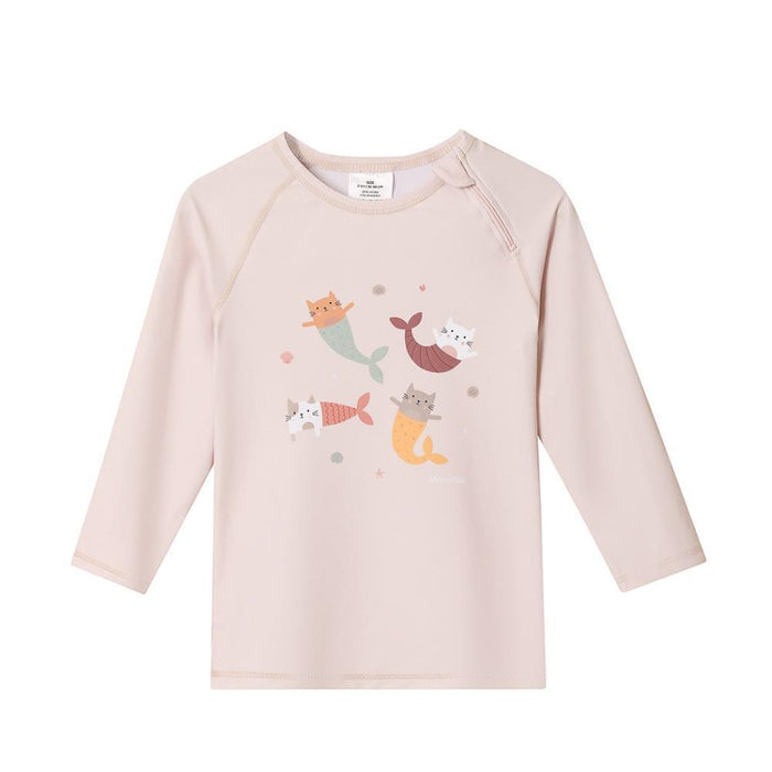 Camisola de Praia de Manga Comprida UPF50+ Monnëka Mermaid Cats 6-12 Meses