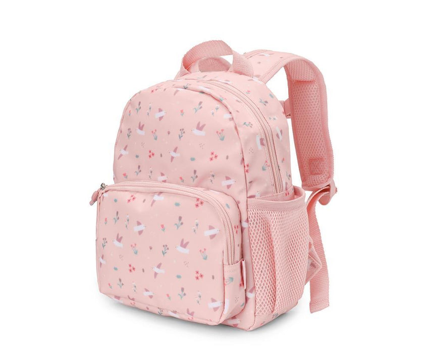 Mochila Pequena com Bolso Tutete Blossom Birds 28cm