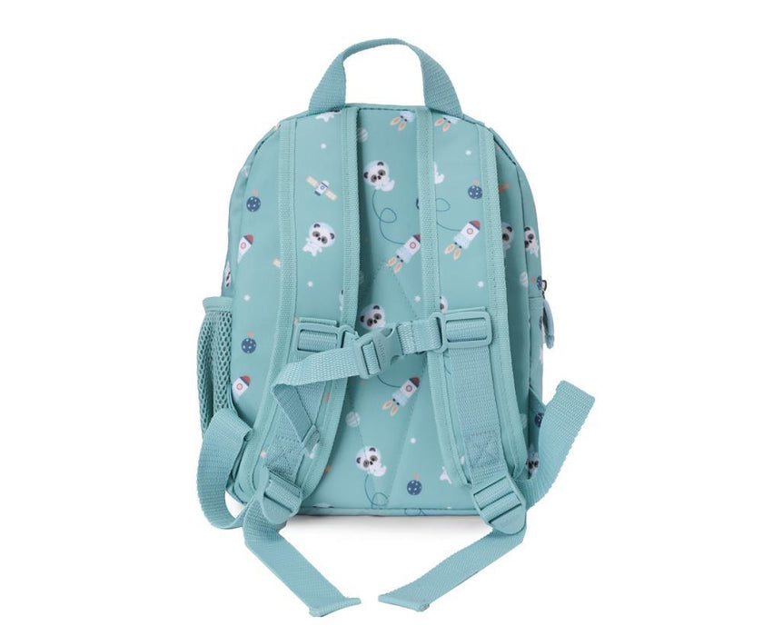 Mochila Pequena com Bolso Tutete Pandas in Space 28cm