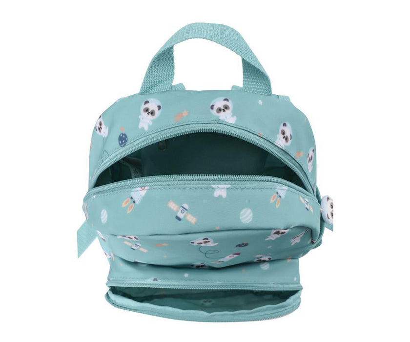 Mochila Pequena com Bolso Tutete Pandas in Space 28cm