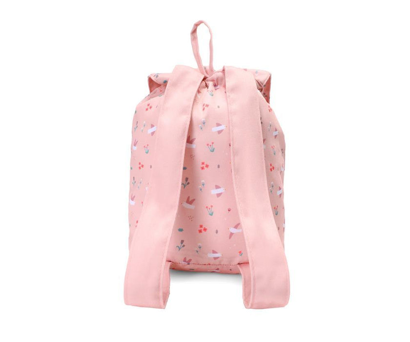 Mochila Pequena em Tecido Tutete Blossom Birds 29cm