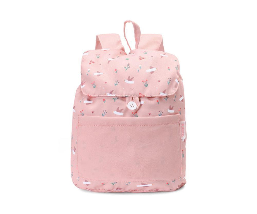 Mochila Pequena em Tecido Tutete Blossom Birds 29cm