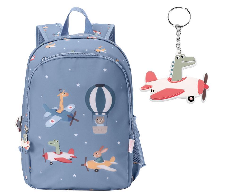 Tutete Planes Medium Backpack with Keychain 38cm
