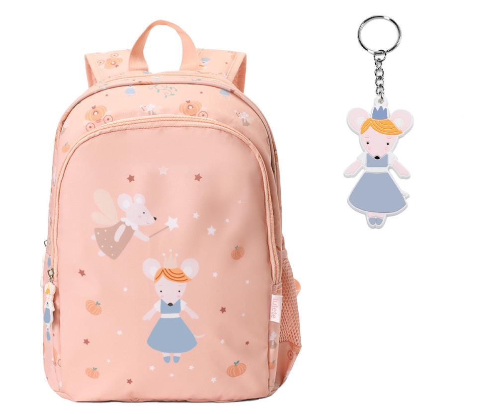 Mochila Média com Porta-Chaves Tutete Mouse Fairies 38cm