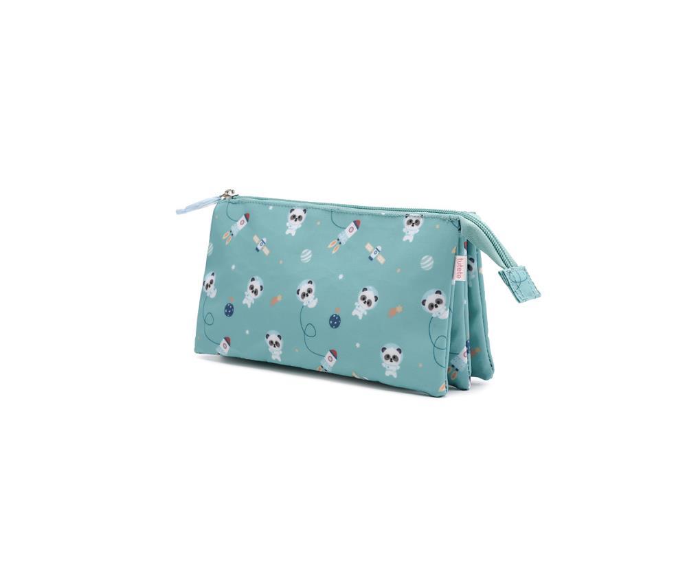 Tutete Pandas in Space 3-Compartment Pencil Case