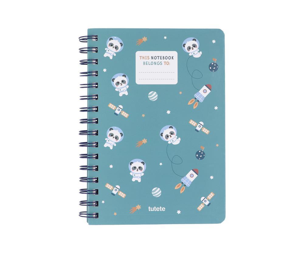 Caderno Escolar Tutete Pandas in Space