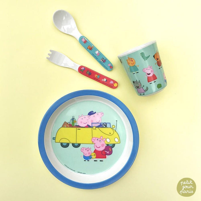 Prato em Melamina Peppa Pig Azul 18cm