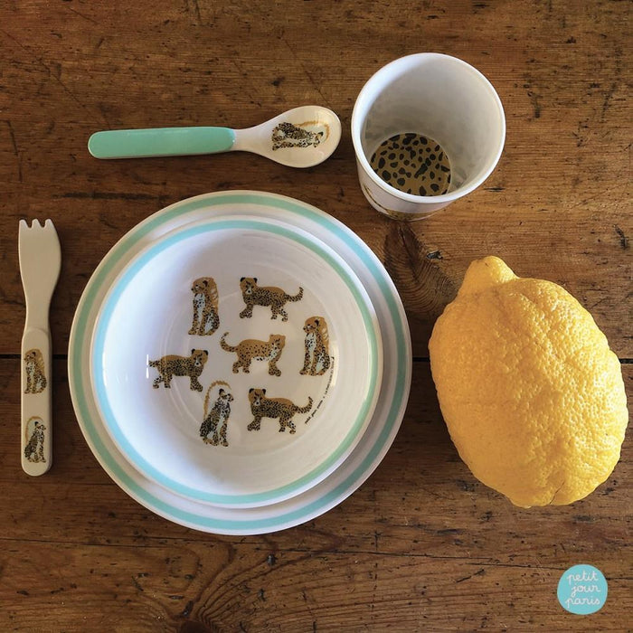 Conjunto de Alimentação Petit Jour Jaguar Azul 5 Peças