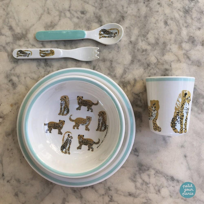 Conjunto de Alimentação Petit Jour Jaguar Azul 5 Peças