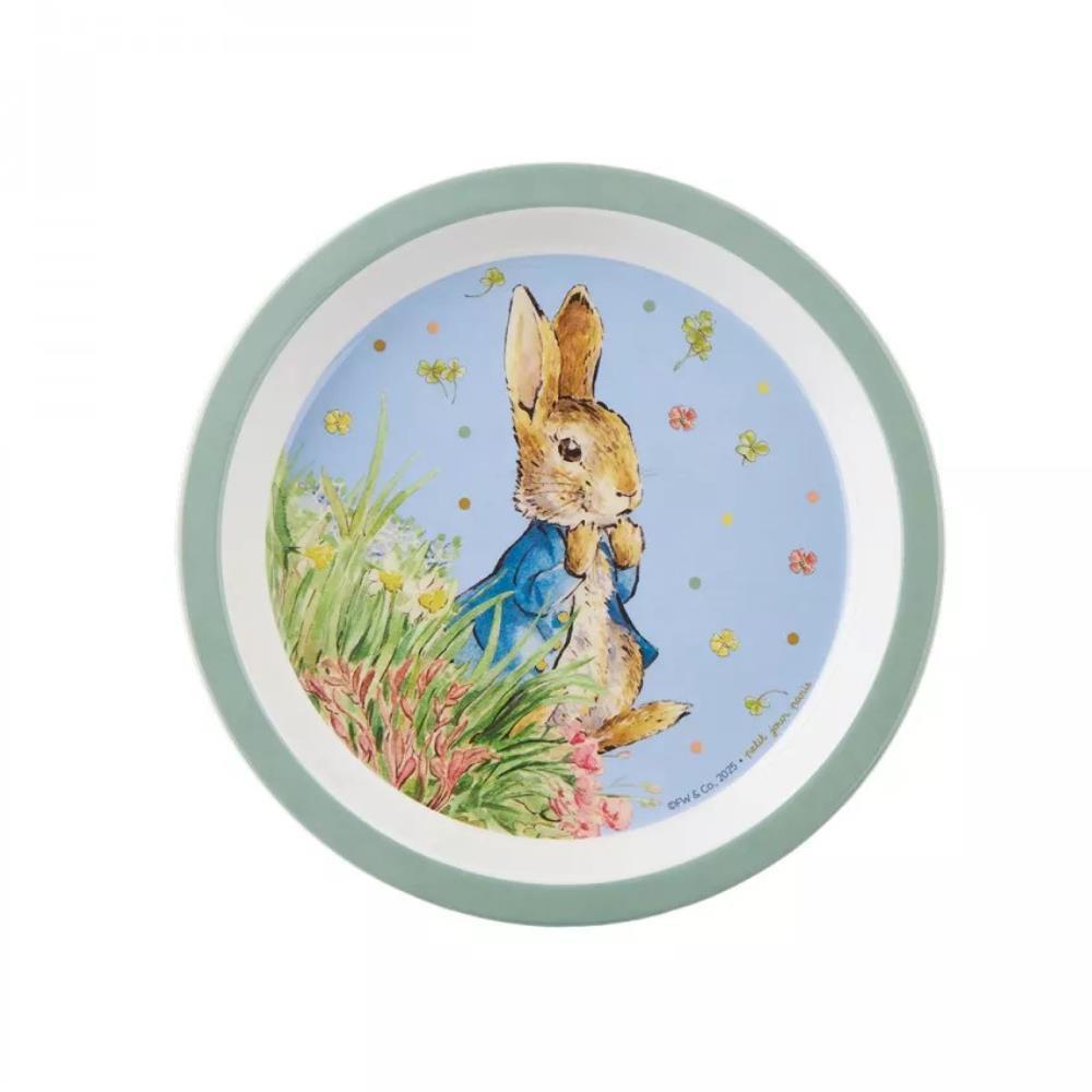 Prato em Melamina Peter Rabbit Verde 18cm