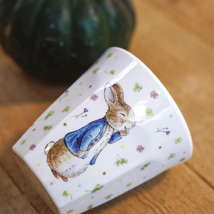 Copo em Melamina Peter Rabbit Flores Branco 220ml