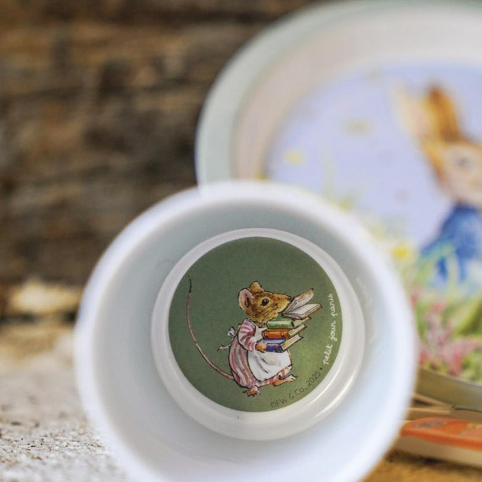 Copo em Melamina Peter Rabbit Flores Branco 160ml