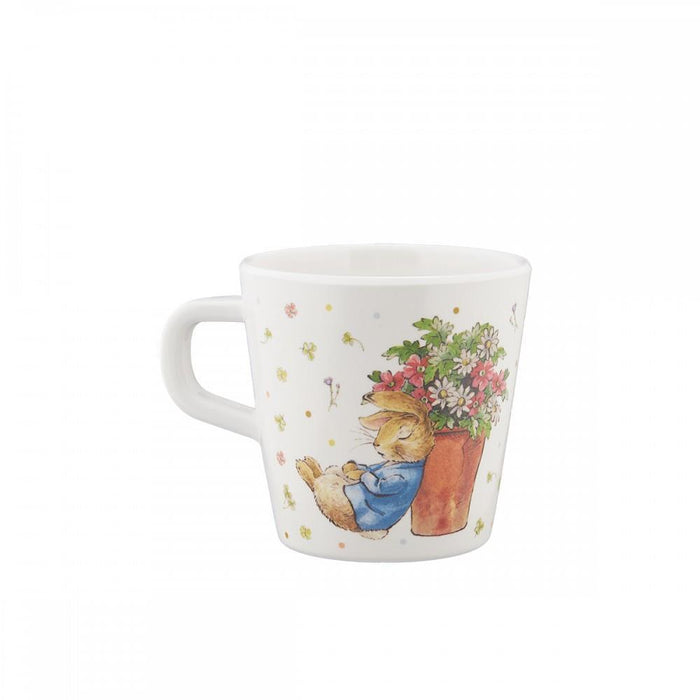 Caneca em Melamina Peter Rabbit Flores Branco 180ml