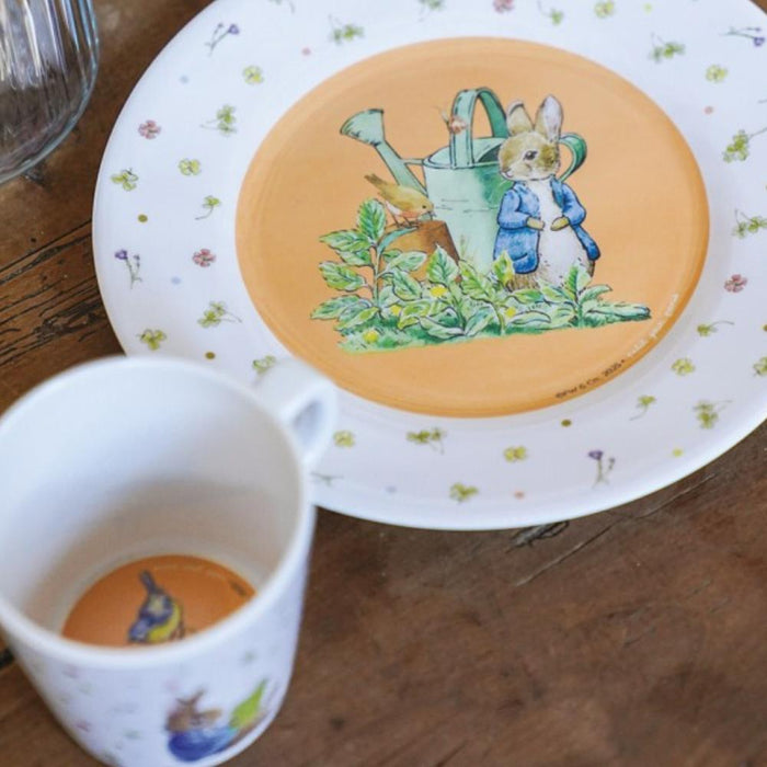 Caneca em Melamina Peter Rabbit Flores Branco 180ml