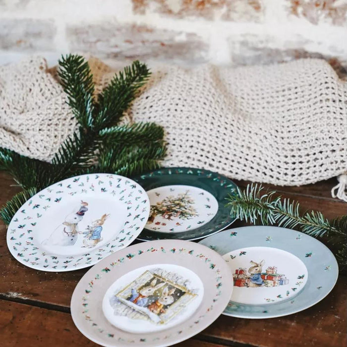 Conjunto de 4 Pratos em Melamina Peter Rabbit Festa 20cm