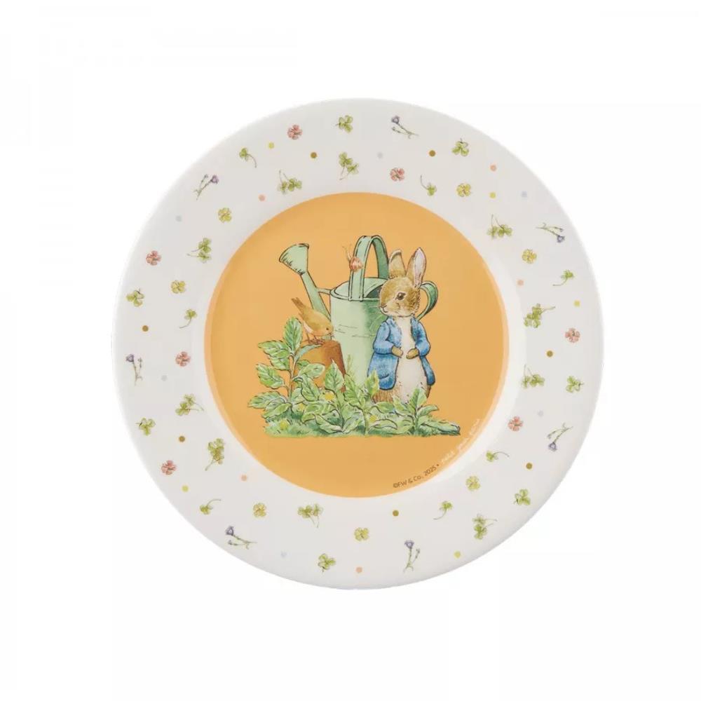 Prato em Melamina Peter Rabbit Flores Branco 20cm