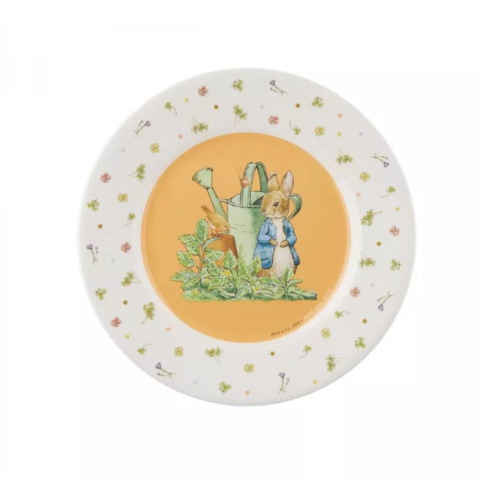 Prato em Melamina Peter Rabbit Flores Branco 20cm