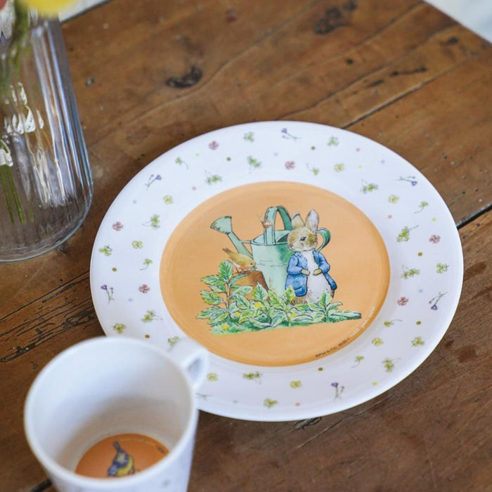 Prato em Melamina Peter Rabbit Flores Branco 20cm