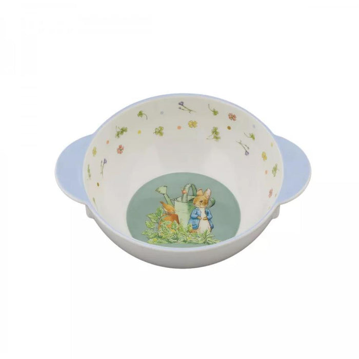 Taça com Pegas em Melamina Peter Rabbit Flores Azul 280ml