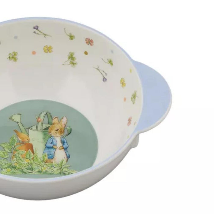 Taça com Pegas em Melamina Peter Rabbit Flores Azul 280ml