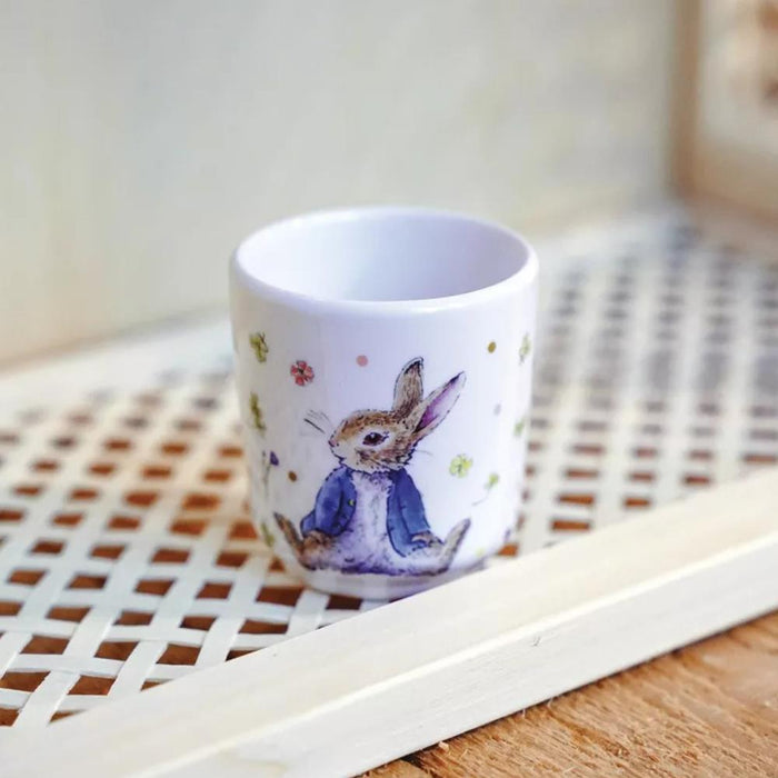 Mini Copo 5cm em Melamina Peter Rabbit Flores Branco
