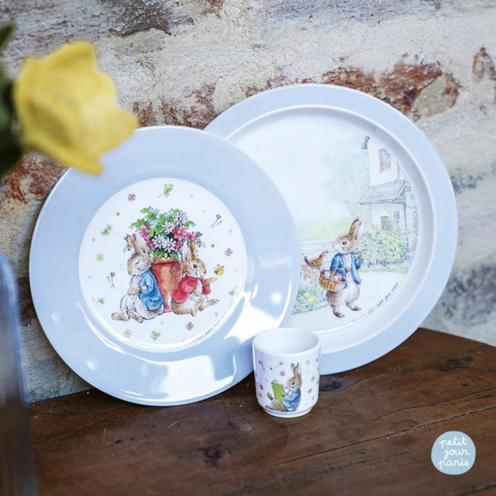 Mini Copo 5cm em Melamina Peter Rabbit Flores Branco