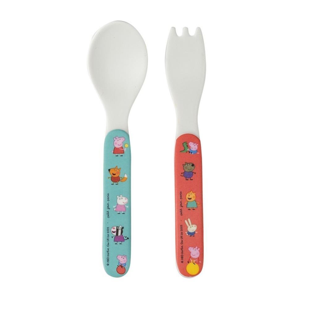 Peppa Pig Melamine Cutlery Set of 2