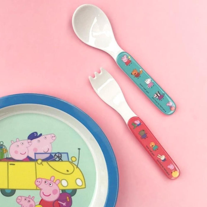 Conjunto de 2 Talheres em Melamina Peppa Pig