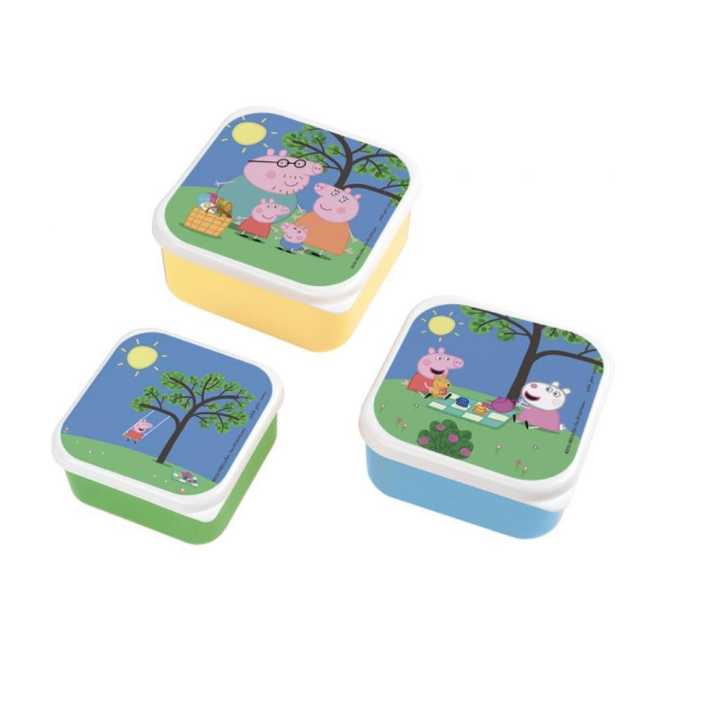 3 Caixas Lancheiras Peppa Pig
