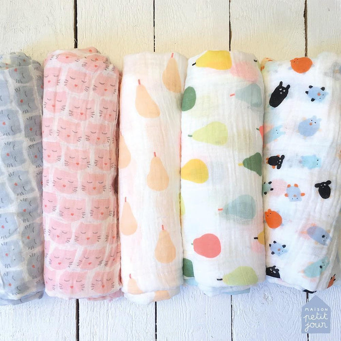 Musselina Petit Jour Pêras Rosa 70x70cm