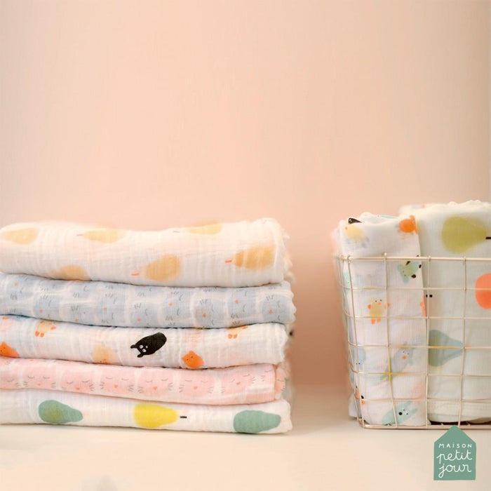 Musselina Petit Jour Pêras Rosa 70x70cm