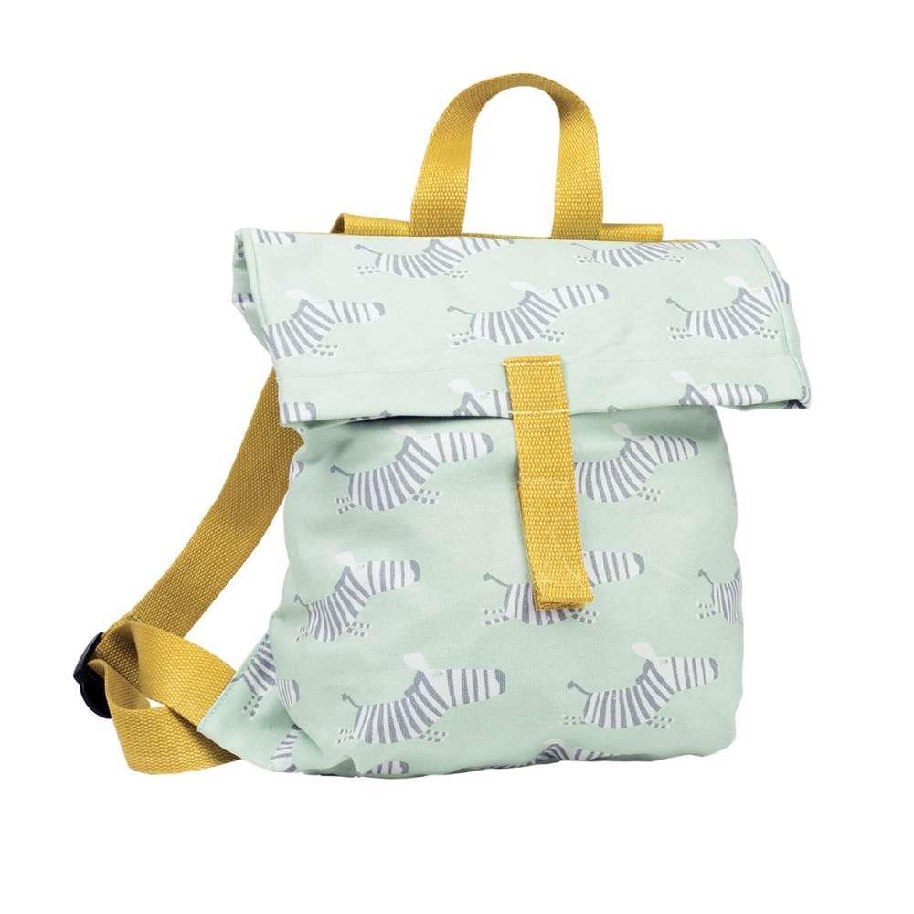 Minimochila Petit Jour Roll Top con estampado de cebra, 30x28cm