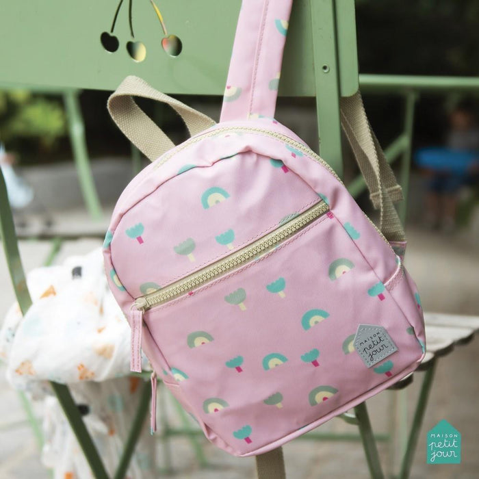 Mochila Pequena Petit Jour Arco-íris Rosa 23cm
