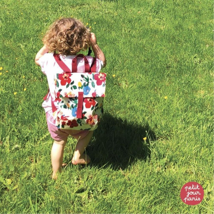 Mini Mochila Petit Jour Roll Top Hibisco Vermelho 30x28cm