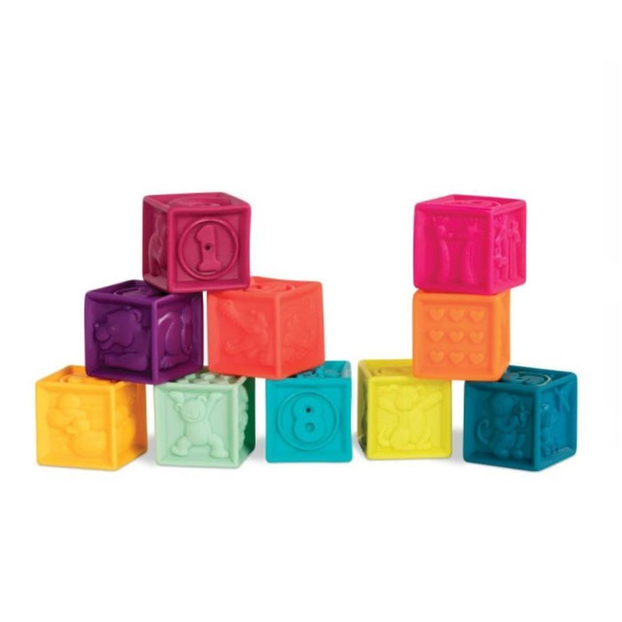 10 Cubos Sensoriais BToys One Two Squeeze