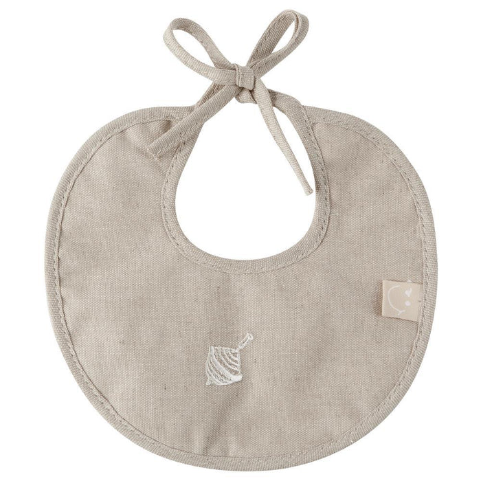 Babete Redondo em Tecido Rebelde Vintage Bege