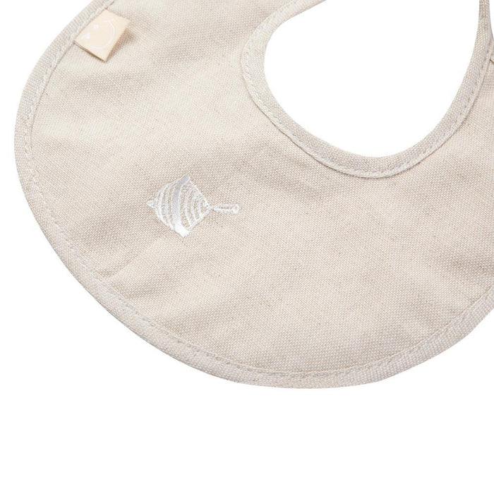 Babete Redondo em Tecido Rebelde Vintage Bege